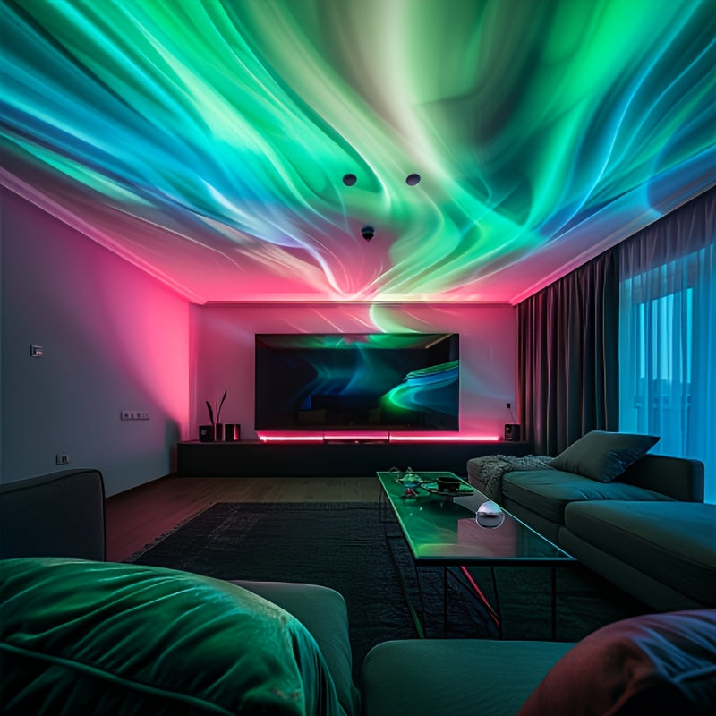 Sandsberg | Magiczny projektor pokazów świetlnych – Czarujący, kolorowy efekt nieba pełnego gwiazd
