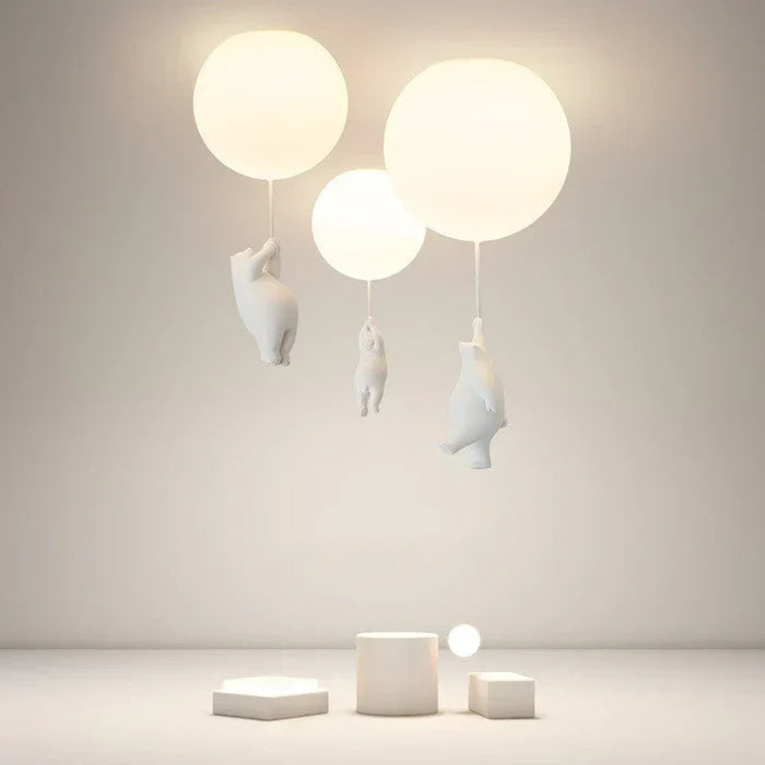 Lampa sufitowa dla dzieci z niedźwiedziem i balonem - CloudBear | Karnz