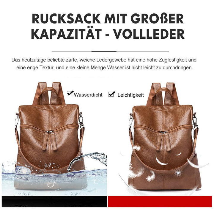 Plecak o dużej pojemności - Skórzany