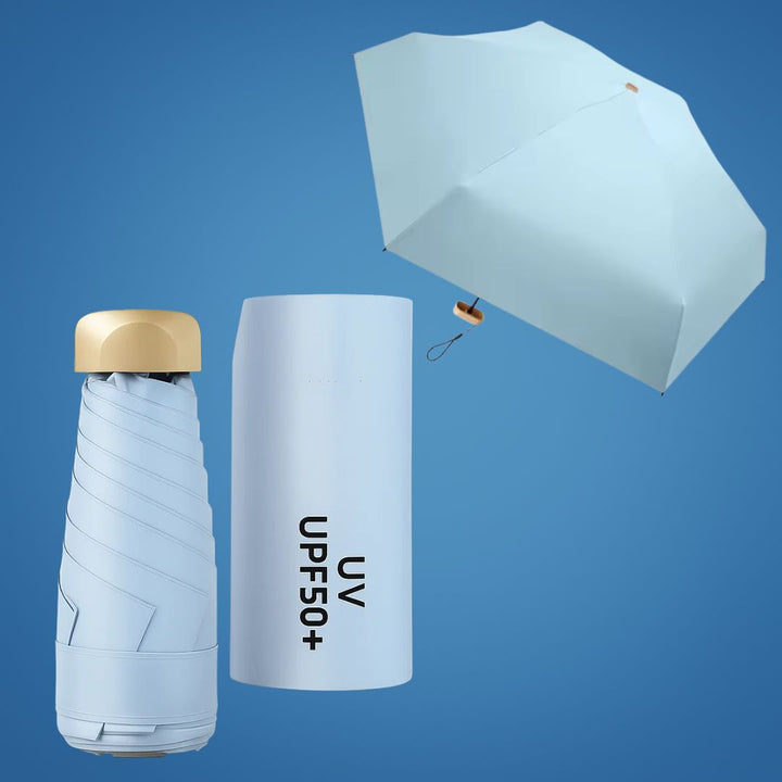 UrbanBrolly | Mini składany parasol UV – Ochrona przeciwsłoneczna UPF 50+ – Wodoodporny – Lekki i przyjazny dla kieszeni do użytku w podróży Karnz
