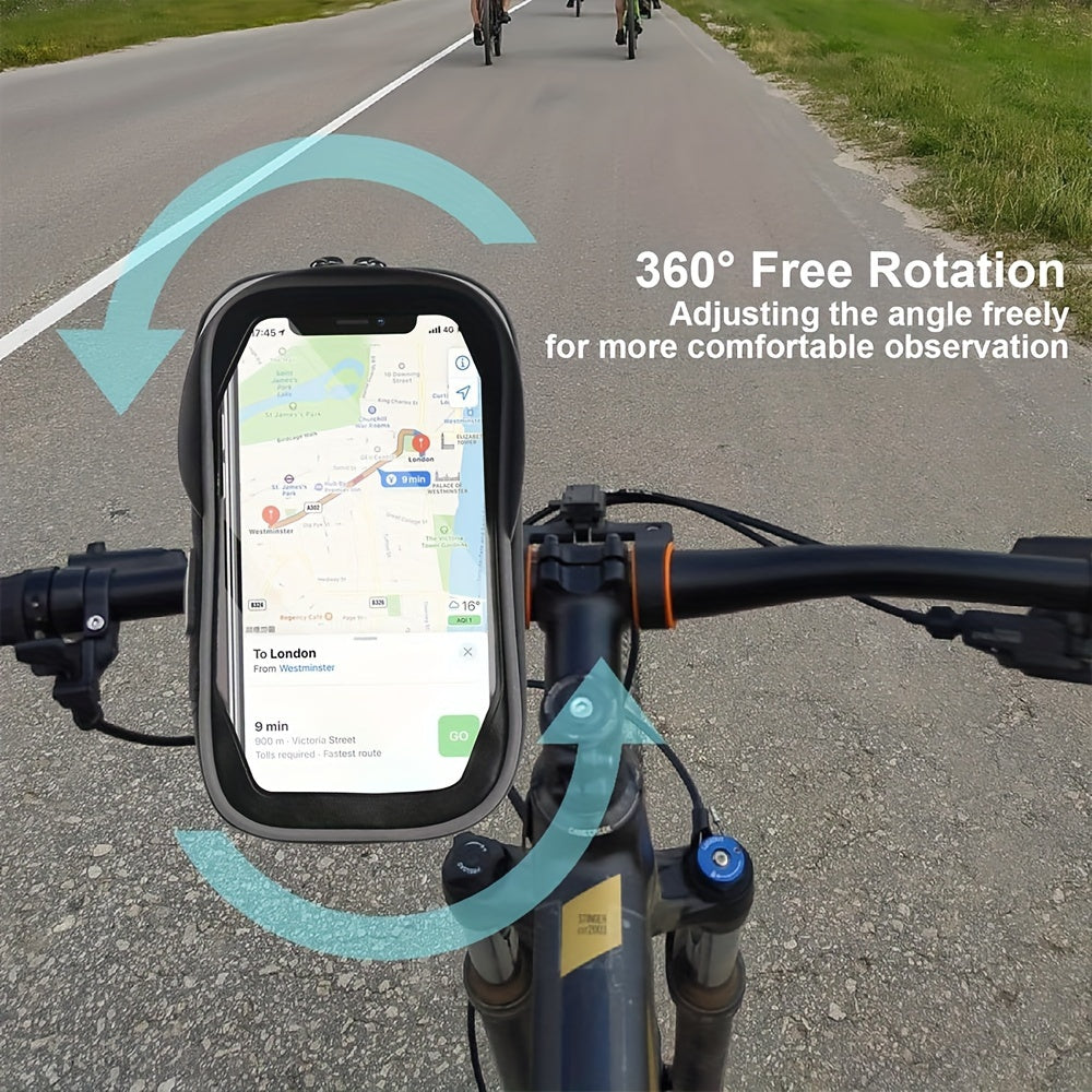 Wodoodporny uchwyt na telefon do roweru i motocykla – obrót 360° i odpowiedni dla telefonów 4,5–6,4 cala | Karnz