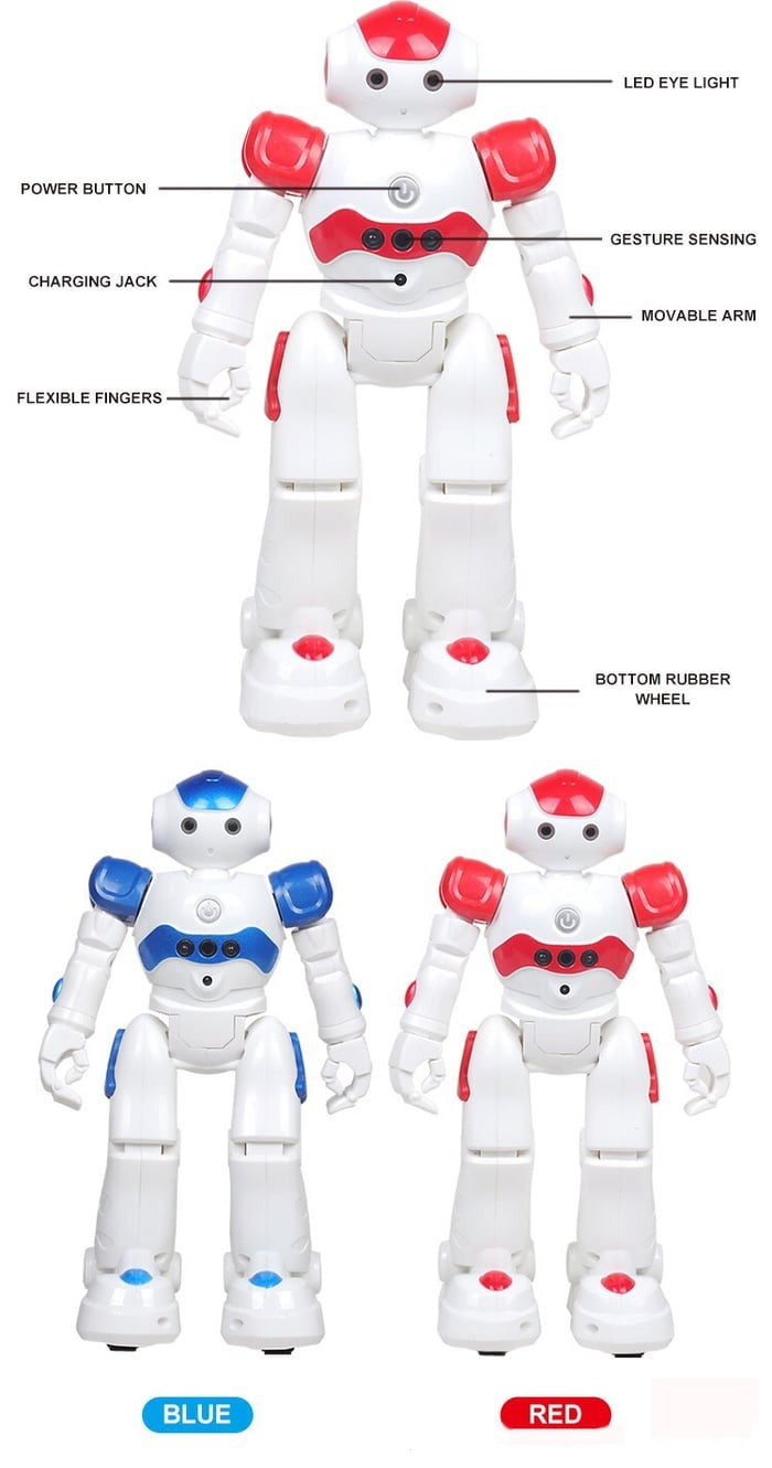 Inteligentna zabawka-robot dla dzieci | ThinkBot Interaktywny robot edukacyjny | Sterowanie gestami | Tańczy i mówi | Ładowalny