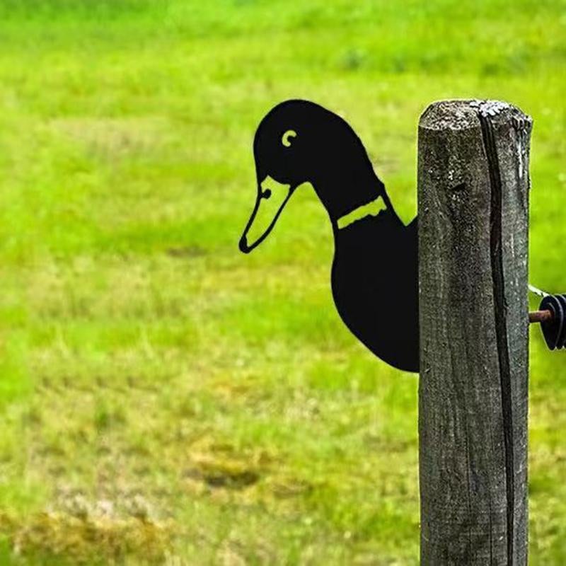 Zewnętrzna dekoracja ogrodowa - Metalowa sztuka kozy szpiegującej | Karnz