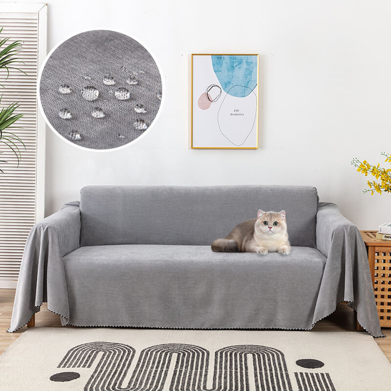 Premium Wodoodporna Narzuta na Sofę z Krawędzią Jacquard