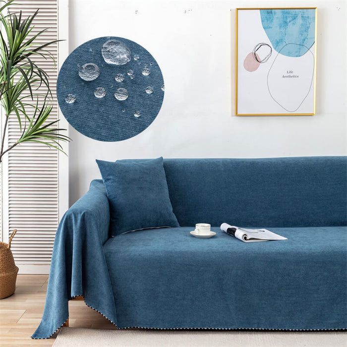Premium Wodoodporna Narzuta na Sofę z Krawędzią Jacquard