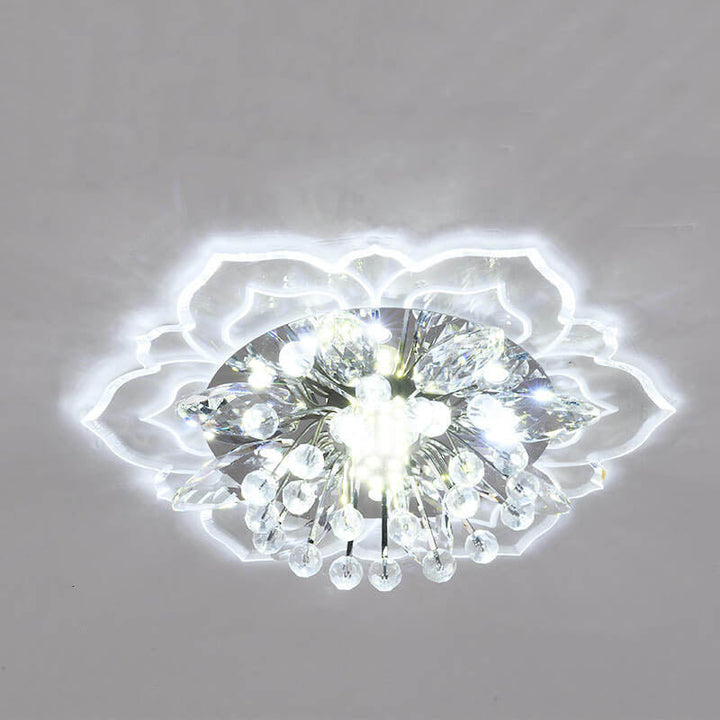 Karnz GlowPetal | LED Kryształowa Lampa sufitowa | Kształt kwiatu, RGB Zmiana koloru &amp; energooszczędna
