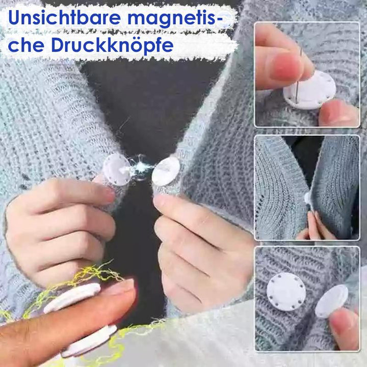 Wysokiej jakości niewidoczny plastikowy magnesowy guzik, 5 sztuk