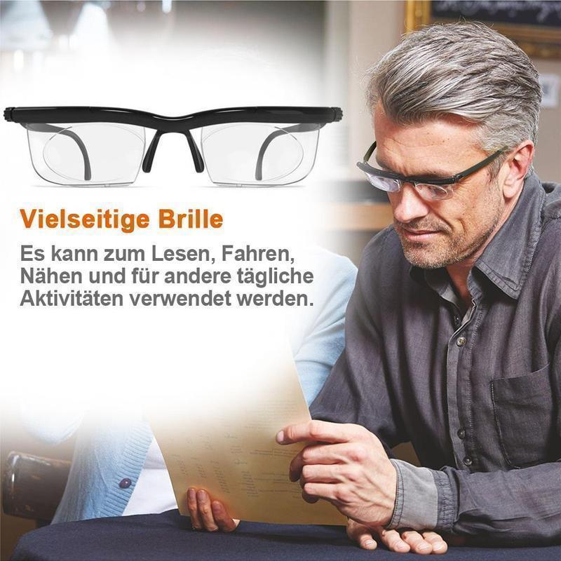 Sandsberg | Fokussowalna Okulary do Czytania Unisex | Regulowana Soczewka Zoom | Czarny