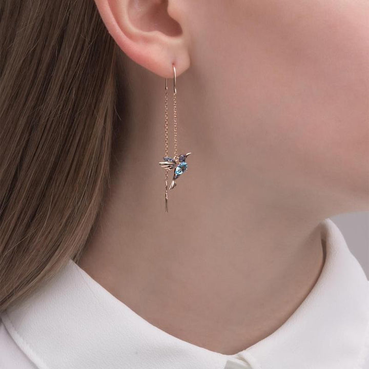 Eleganckie kolczyki Sandsberg Kolibri z cyrkoniami
