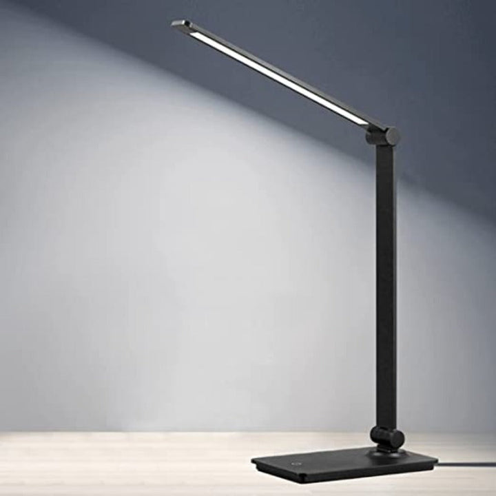 Lampka biurkowa LED, lampka biurkowa z dotykowym sterowaniem z 3 poziomami jasności, ściemniana lampa biurowa z regulowanym ramieniem, składana lampka na biurko do sypialni, na stolik nocny, do biura