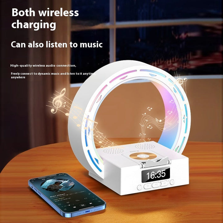 4-w-1 Głośnik Bluetooth z lampą, ładowarką i budzikiem
