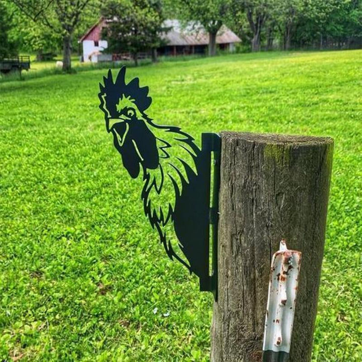 Zewnętrzna dekoracja ogrodowa - Metalowa sztuka kozy szpiegującej | Karnz