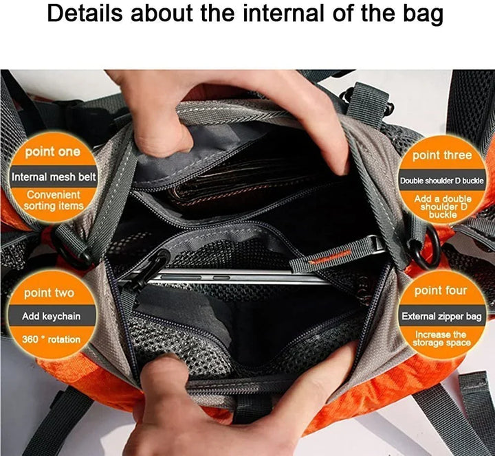 Sandsberg | Torba biodrowa na zewnątrz | Ultralehkiej konstrukcji z wieloma kieszeniami | Wiele kolorów