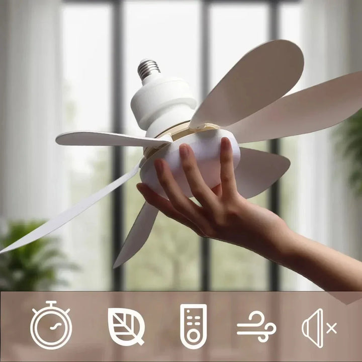 Wentylator sufitowy LED z pilotem i ściemnialnym światłem | Karnz