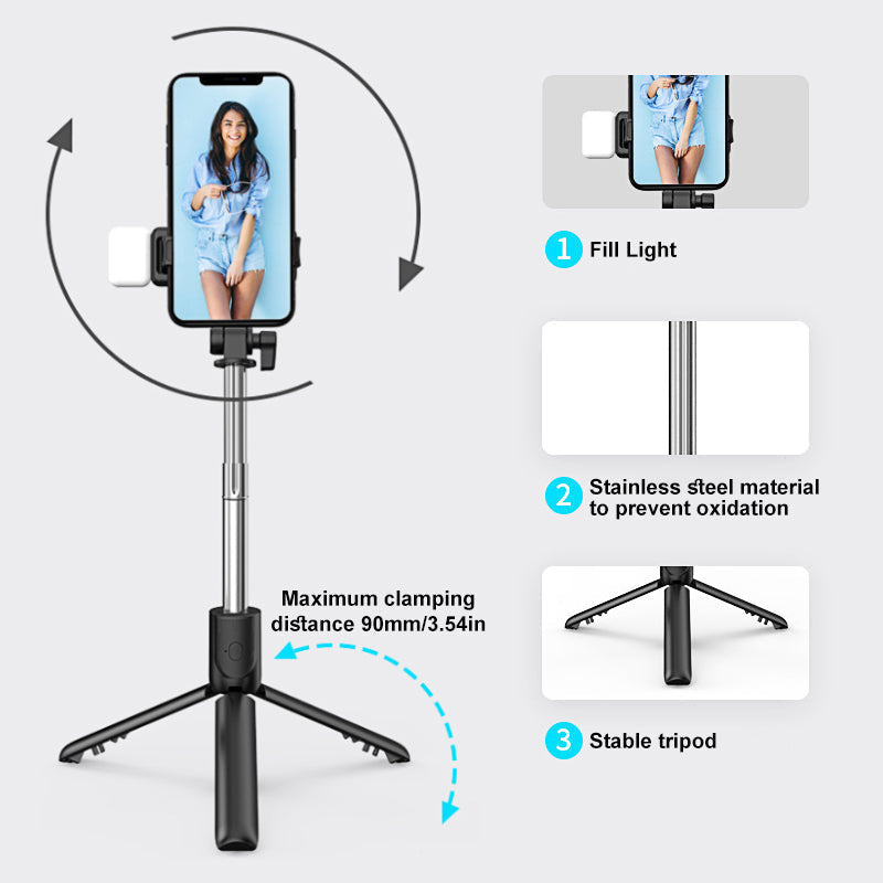 6 w 1 bezprzewodowy Bluetooth Selfie Stick