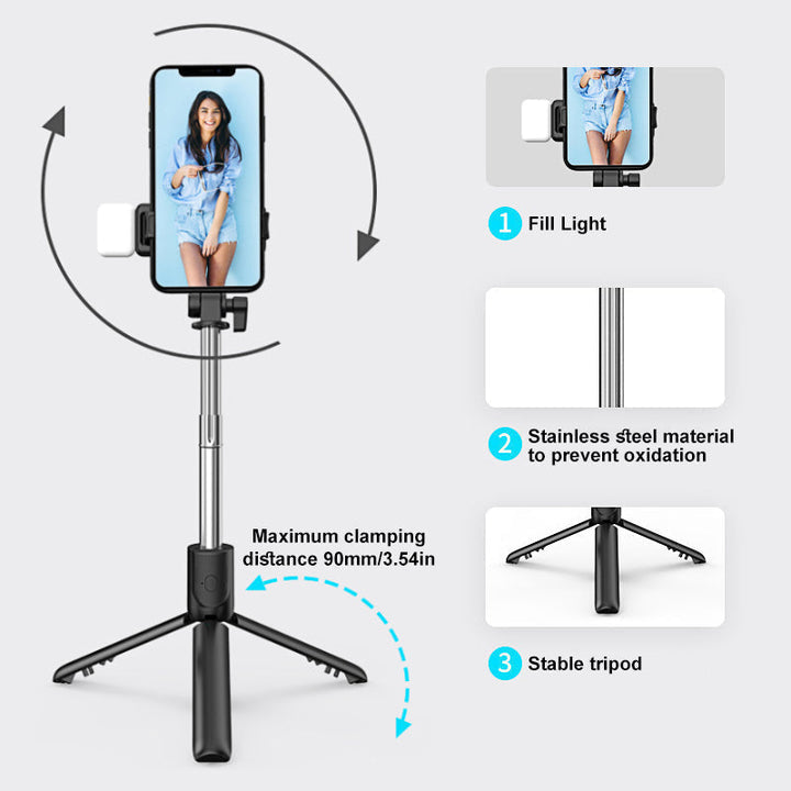 6 w 1 bezprzewodowy Bluetooth Selfie Stick
