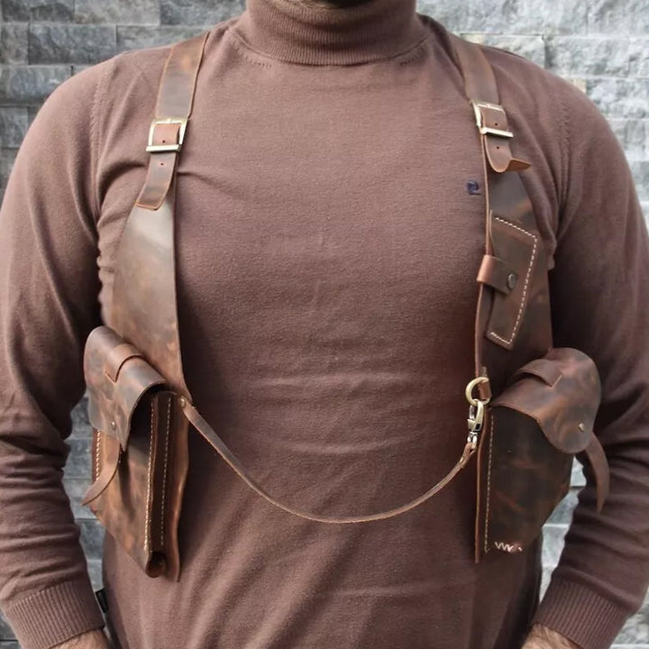 Średniowieczna torba w stylu steampunk z paskiem na ramię