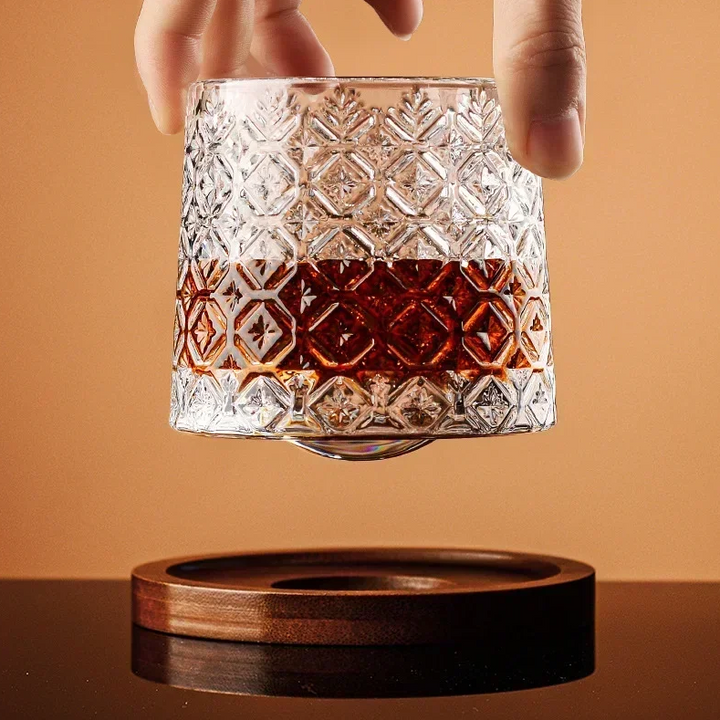 WhiskeySpin - Premium obracająca się szklanka do whisky Karnz
