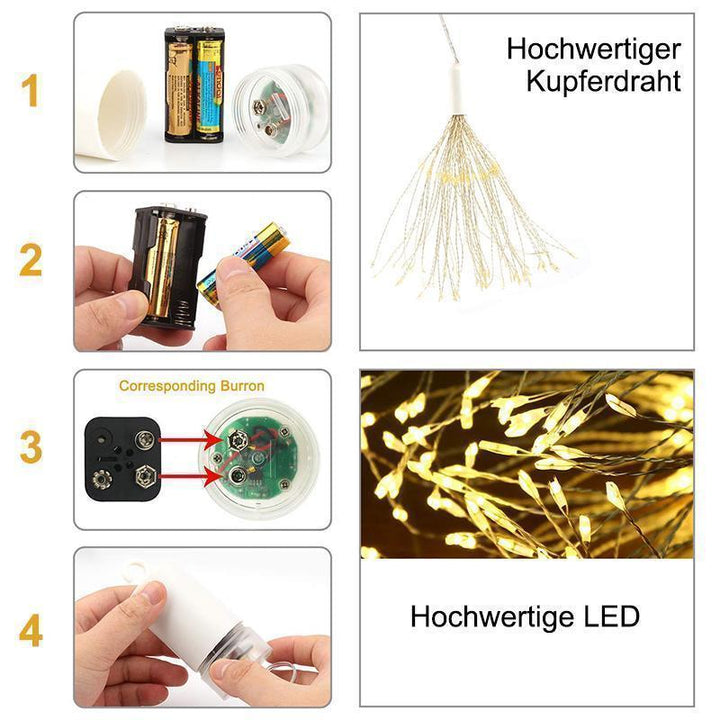 LED Miedziany Drut Fajerwerków Świateł