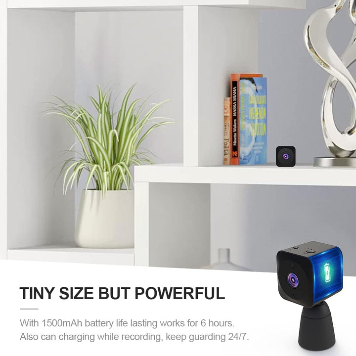 Mini-kamera monitorująca 4K, Wi-Fi, ukryta kamera wewnętrzna z nocnym widzeniem