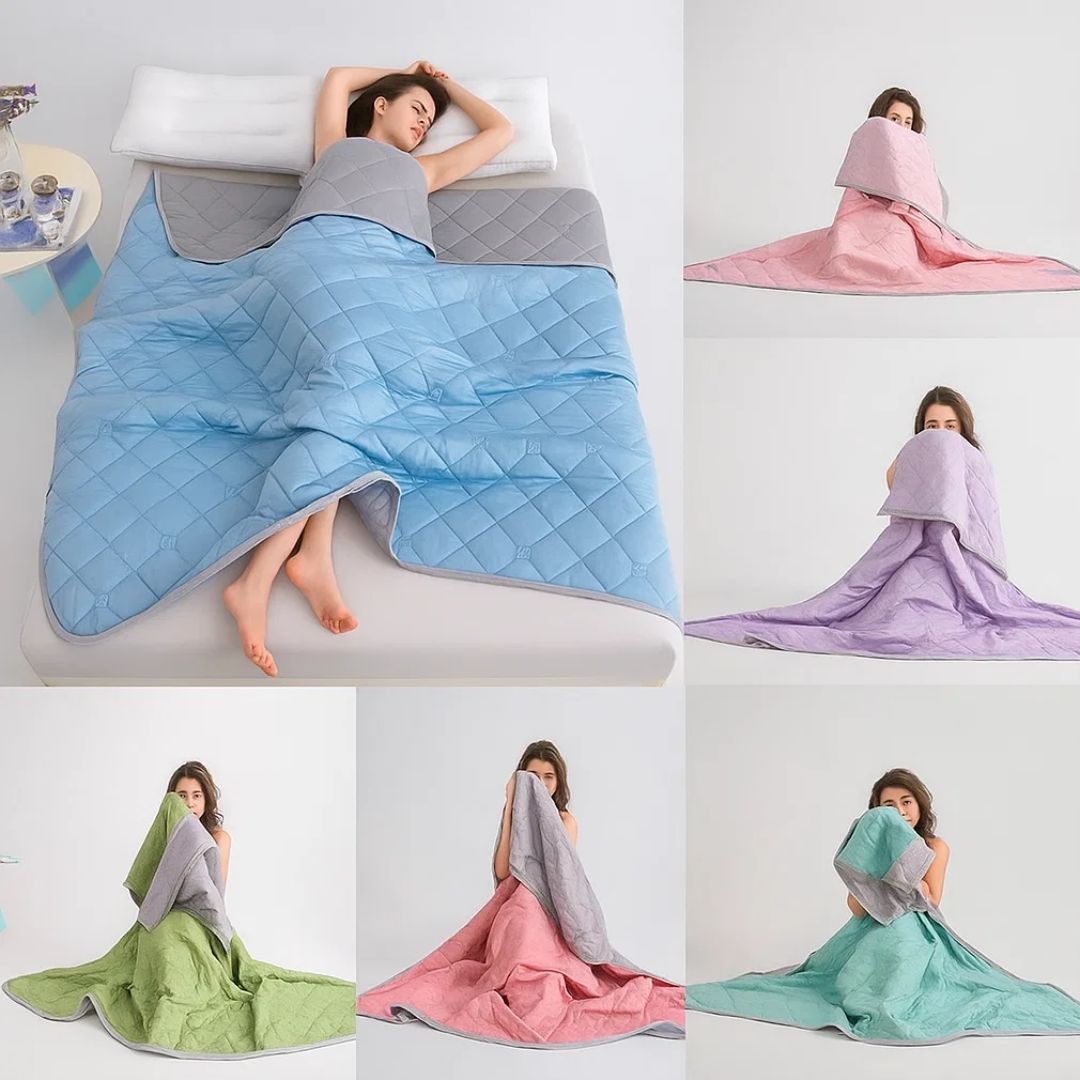 SilkCool | Chłodząca kołdra – Natychmiastowy komfort chłodzenia – Hipoalergiczne włókno jedwabne – Zapobieganie przegrzaniu – Ulga przy nocnym poceniu się wrażliwej skóry Karnz