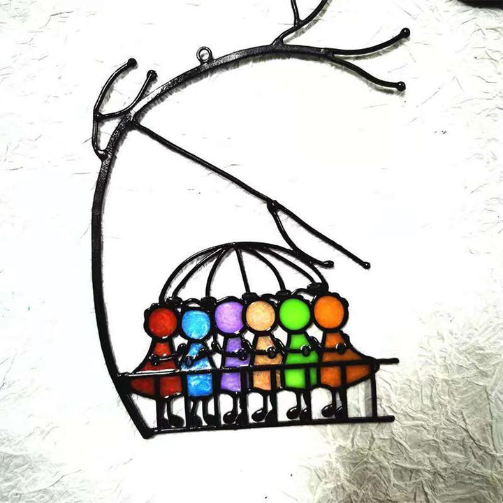 Łapacz słońca, zawieszka na okno, sztuka witrażowa