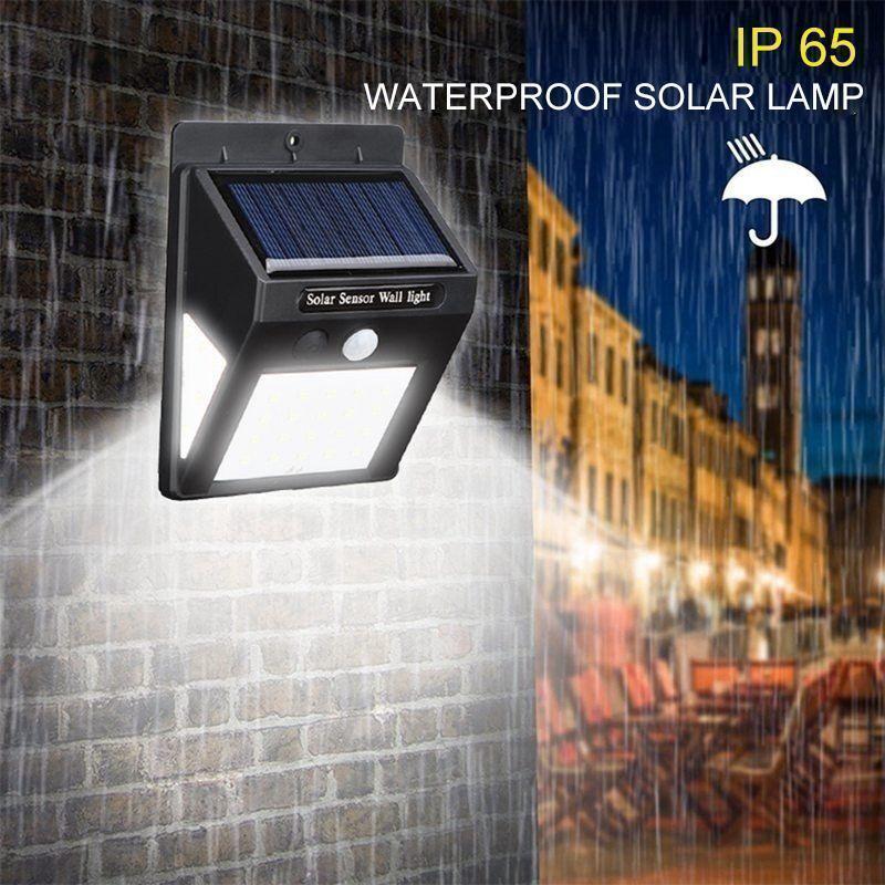 Sandsberg | Solarna lampa LED na ścianę | Czujnik ruchu, Extra jasna