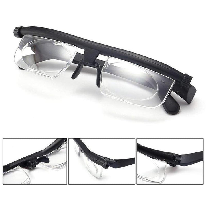 Sandsberg | Fokussowalna Okulary do Czytania Unisex | Regulowana Soczewka Zoom | Czarny