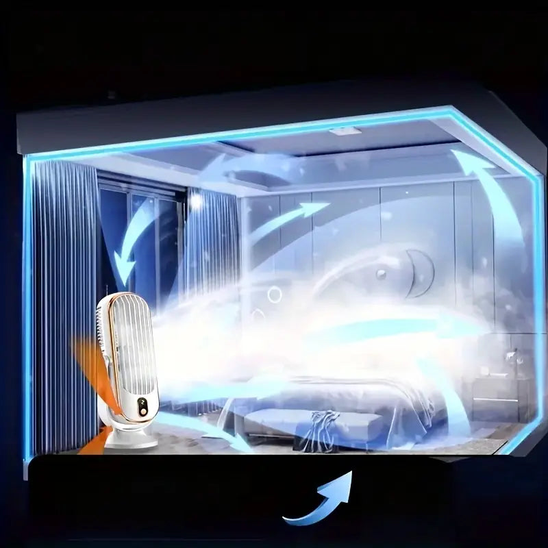 Przenośny mini klimatyzator z ładowaniem USB – 5 prędkości i 720° obrotu | Karnz
