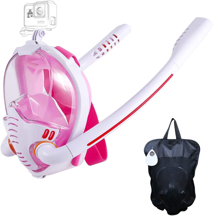 Maseczka do snorkelingu z chusteczkami antyzapfogowymi, 180-stopniowy panoramiczny widok HD