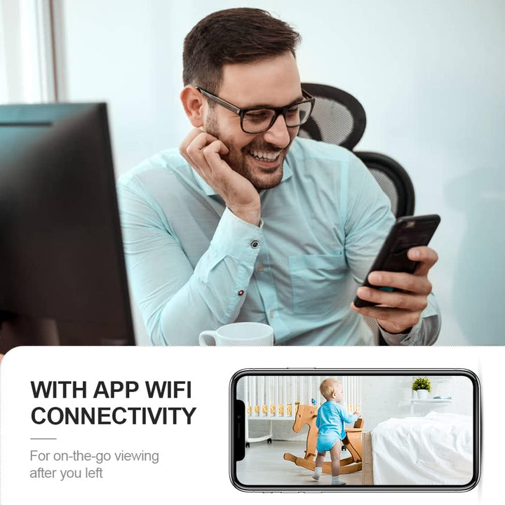 Mini-kamera monitorująca 4K, Wi-Fi, ukryta kamera wewnętrzna z nocnym widzeniem