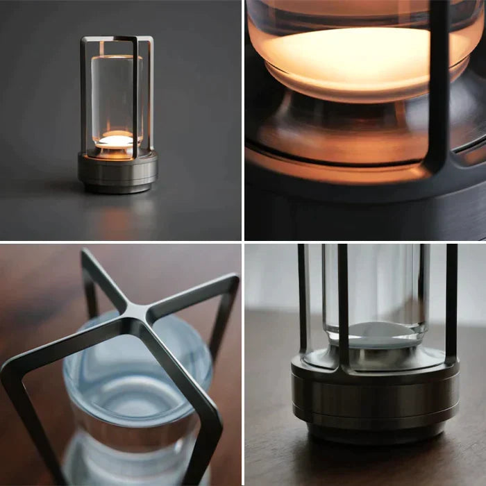 Elegancka kryształowa lampka stołowa