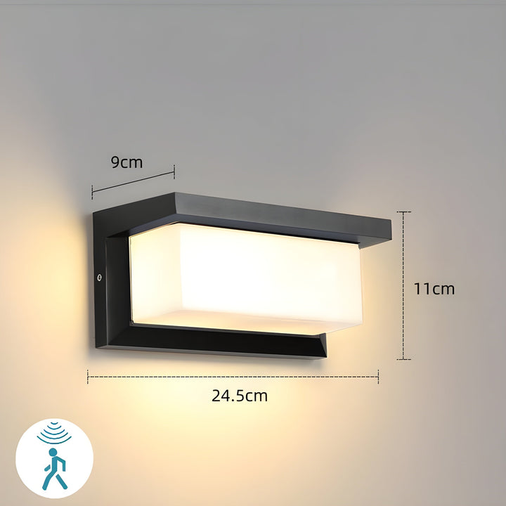 Karnz | LED Zewnętrzny Czujnik Ruchu Wodoszczelna Lampa Ścienna