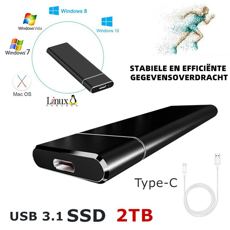 Ultra-szybki zewnętrzny przenośny dysk twardy