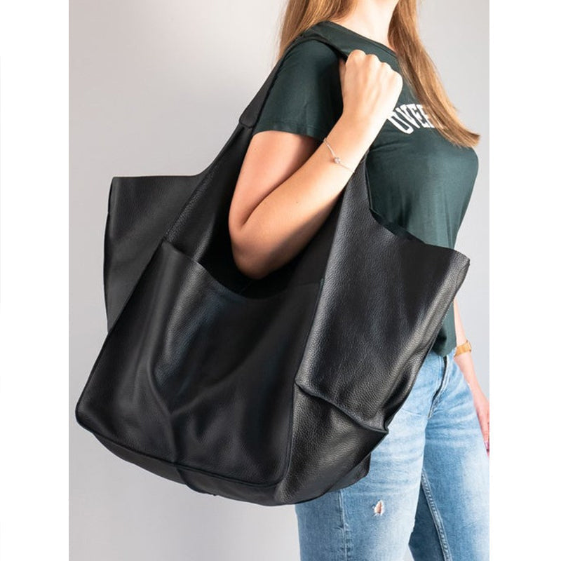 Oversize skórzana torba