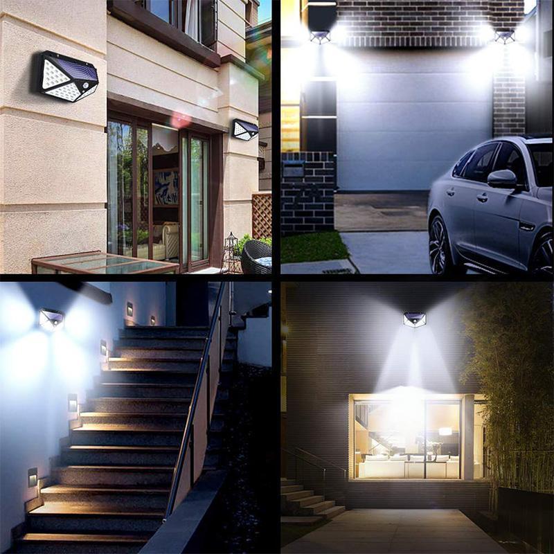 Wodoodporna lampa solarna 100 LED na zewnątrz