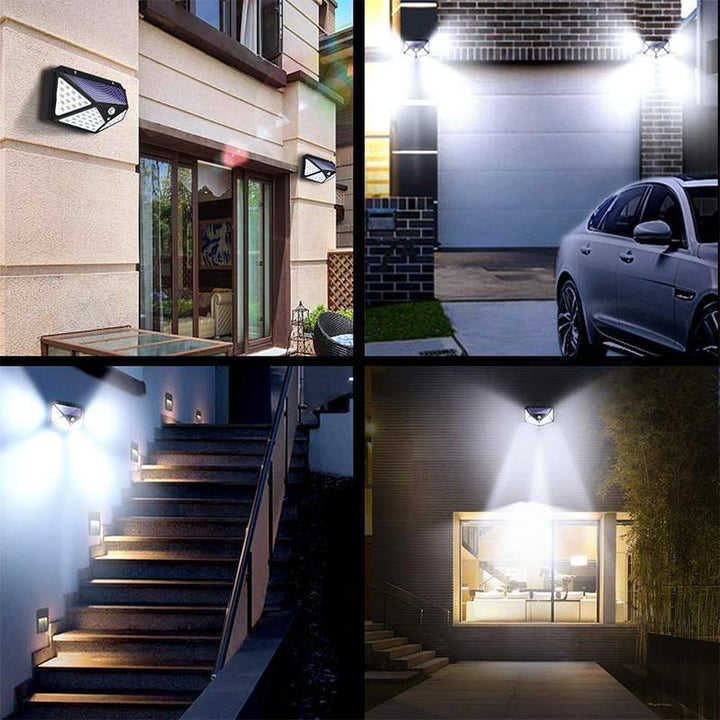 Wodoodporna lampa solarna 100 LED na zewnątrz