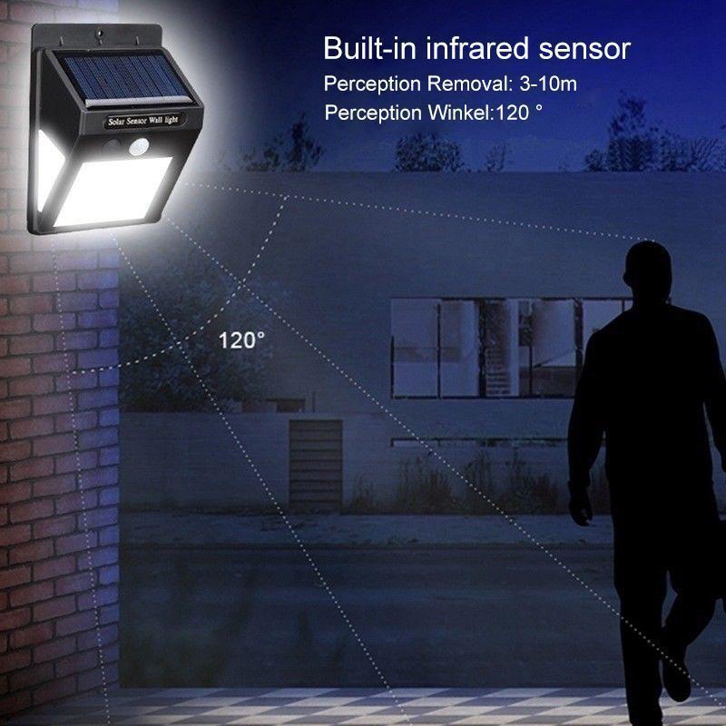 Sandsberg | Solarna lampa LED na ścianę | Czujnik ruchu, Extra jasna