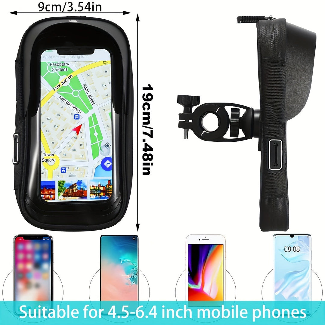 Wodoodporna uchwyt na telefon do roweru i motocykla – obrót 360° i odpowiedni dla telefonów 4,5–6,4 cala