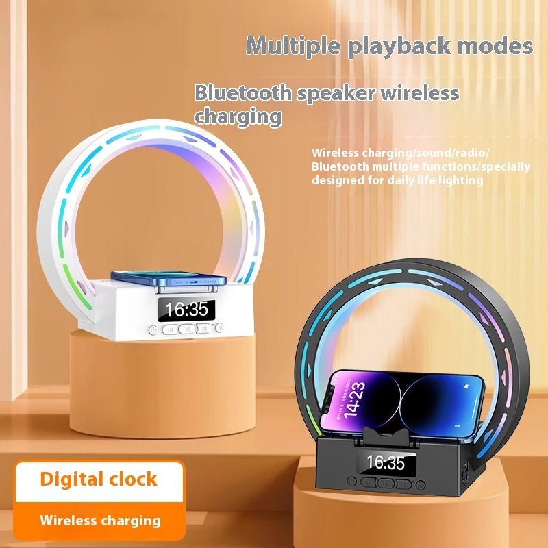 4-w-1 Głośnik Bluetooth z lampą, ładowarką i budzikiem
