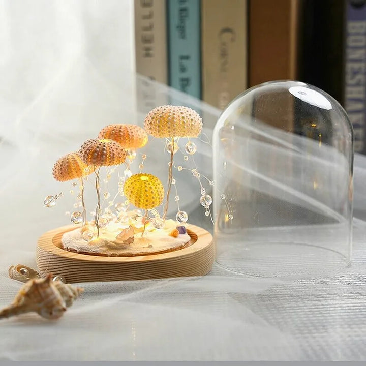 LumiCraft – Unikalna lampa stołowa DIY z naturalną muszlą dla przytulnej atmosfery
