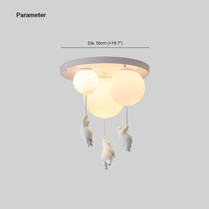 Lampa sufitowa dla dzieci z niedźwiedziem i balonem - CloudBear | Karnz