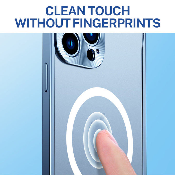 Magnetyczna obudowa ładująca z metalową ramą do iPhone&