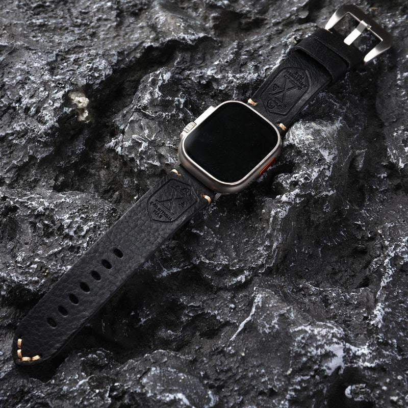 Ręcznie robiony vintage skórzany pasek do Apple Watch