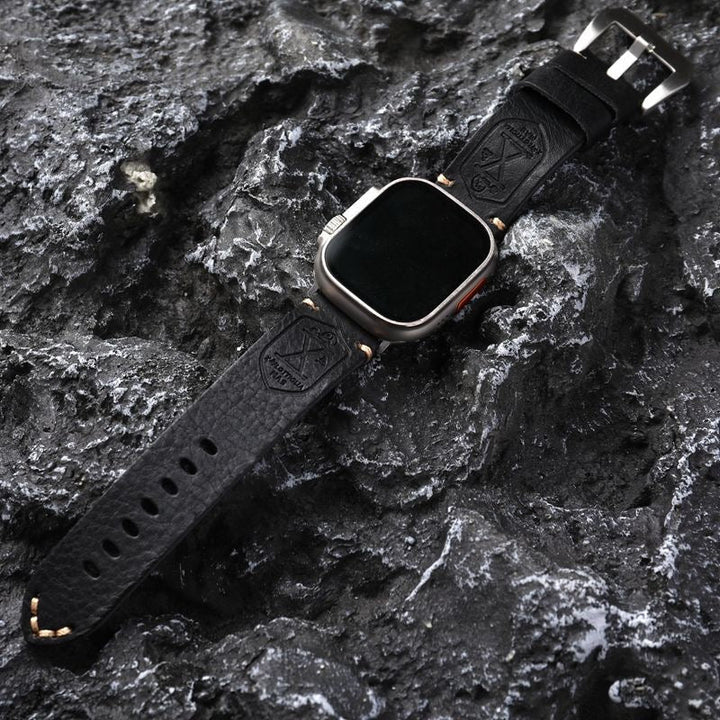 Ręcznie robiony vintage skórzany pasek do Apple Watch