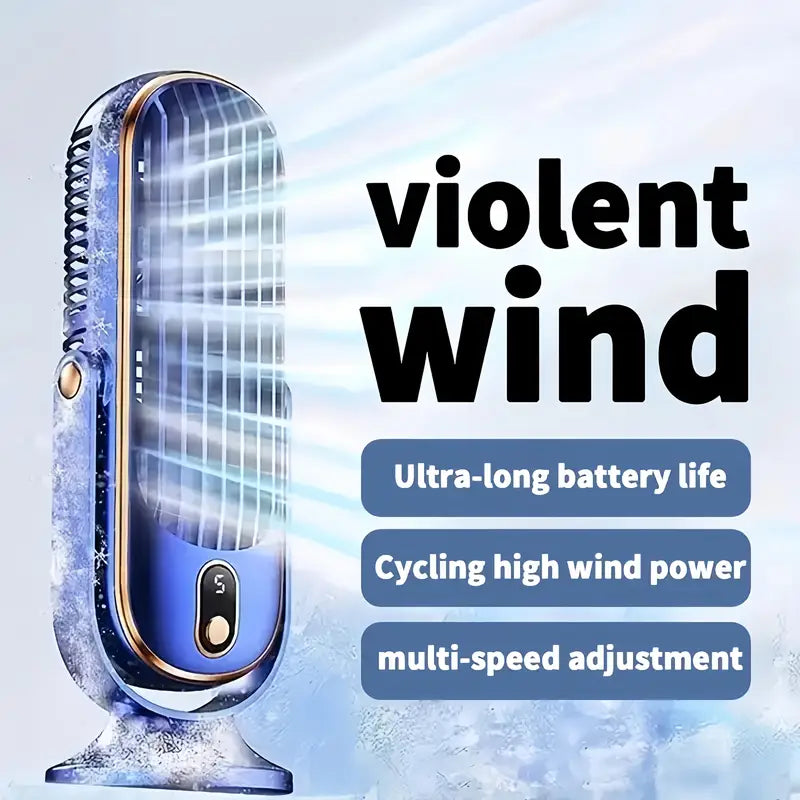 Przenośny mini klimatyzator z ładowaniem USB – 5 prędkości i 720° obrotu | Karnz