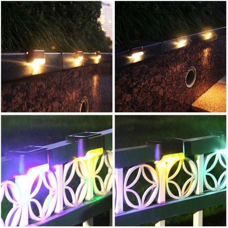 Wodoodporne solarne lampy schodowe do użytku zewnętrznego (4 sztuki)