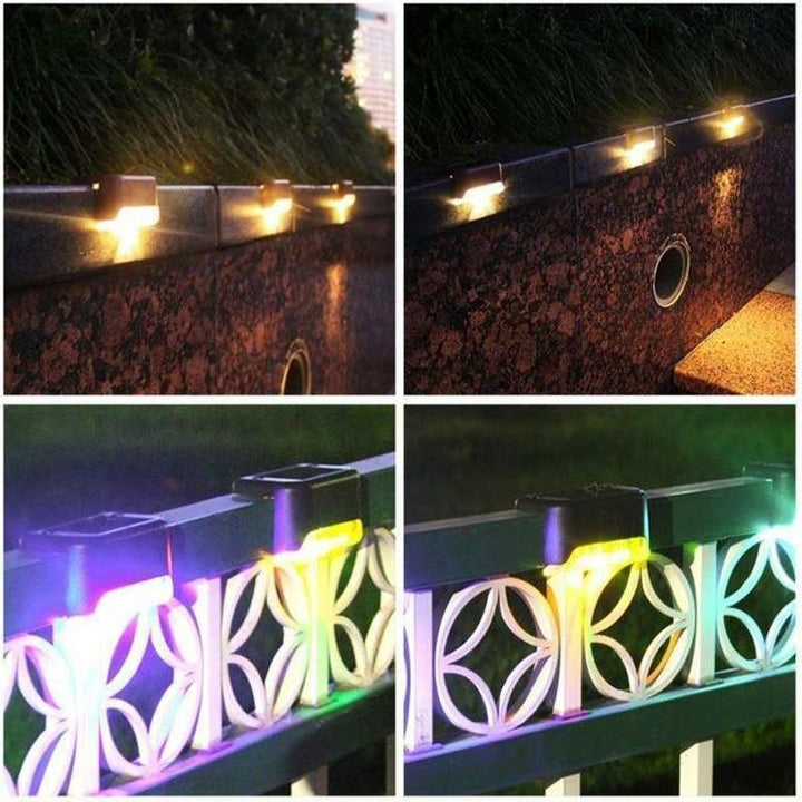 Wodoodporne solarne lampy schodowe do użytku zewnętrznego (4 sztuki)