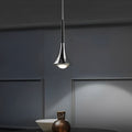 Nowoczesna lampa wisząca LED w kształcie kropli – Regulowany metalowy żyrandol do salonu, sypialni i jadalni | Karnz