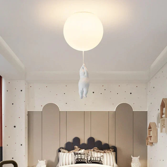 Lampa sufitowa dla dzieci z niedźwiedziem i balonem - CloudBear | Karnz